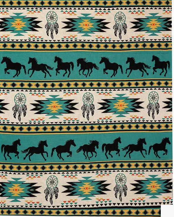 Myra Bag Teal Dreamcatcher Throw Blanket S-10000