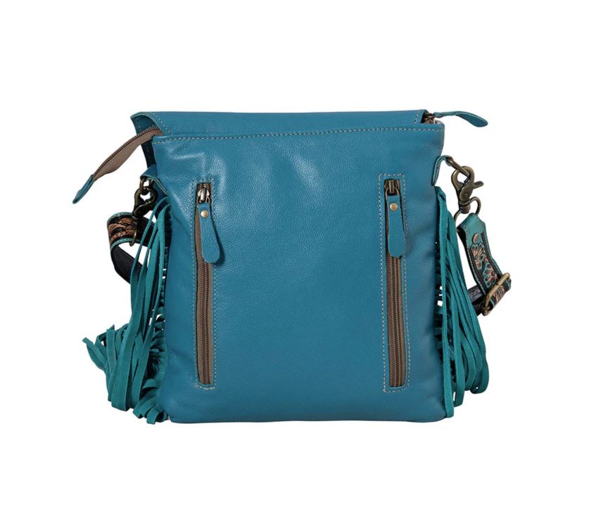 Myra Bag Turquoise And Hairon Leather Braynette Prairie Concealed-Carry Bag S-8459