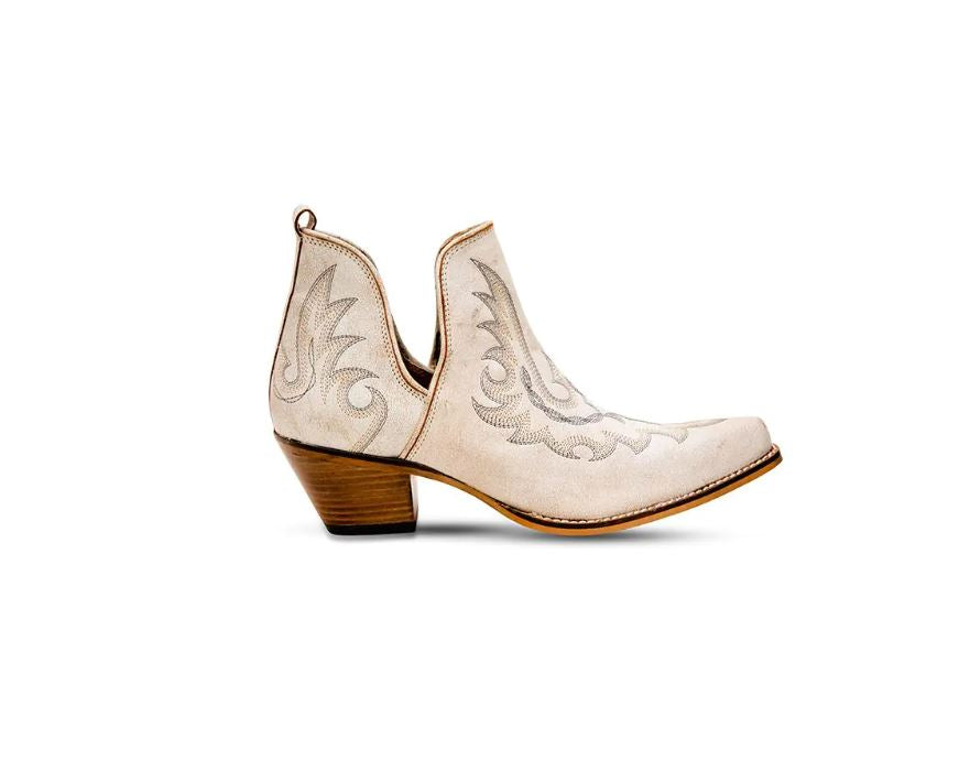 Myra Bag White Yipple Women's Western Leather Booties S-6934