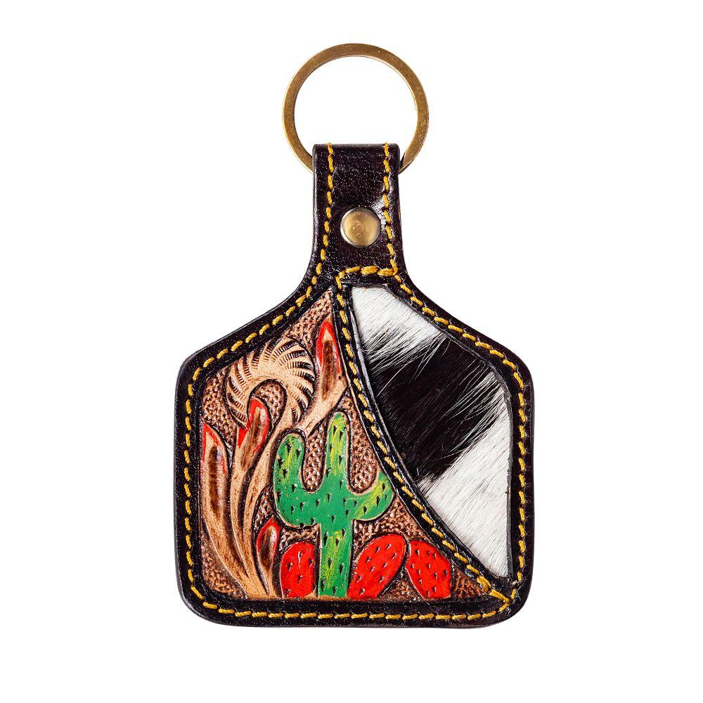 Myra Bag Wild Prairie Hand-tooled Key Fob S-9450