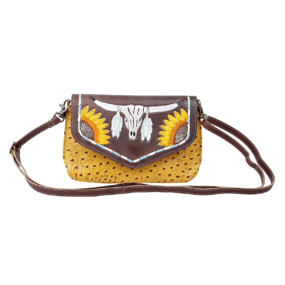 Myra Bag Yellow/Brown Jellow Crossbody S-4941