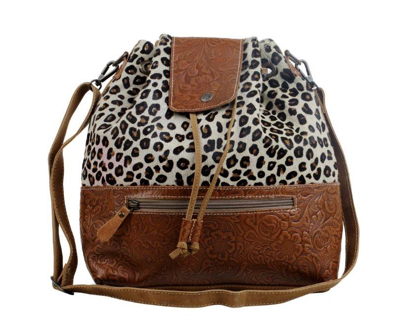 Myra Bag Zesty Animal Print Hair-on Tooled Leather Bag S-2847