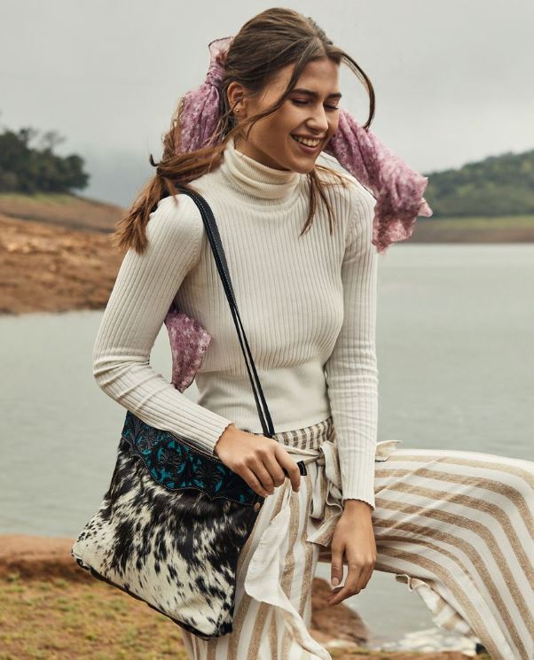 Myra Bags Snow Capped Hand-Tooled Bag S-4367