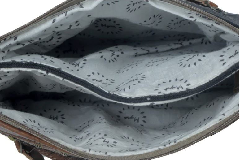 Myra Black/White Remarkable Canvas & Hairon Women's Bag S-3384