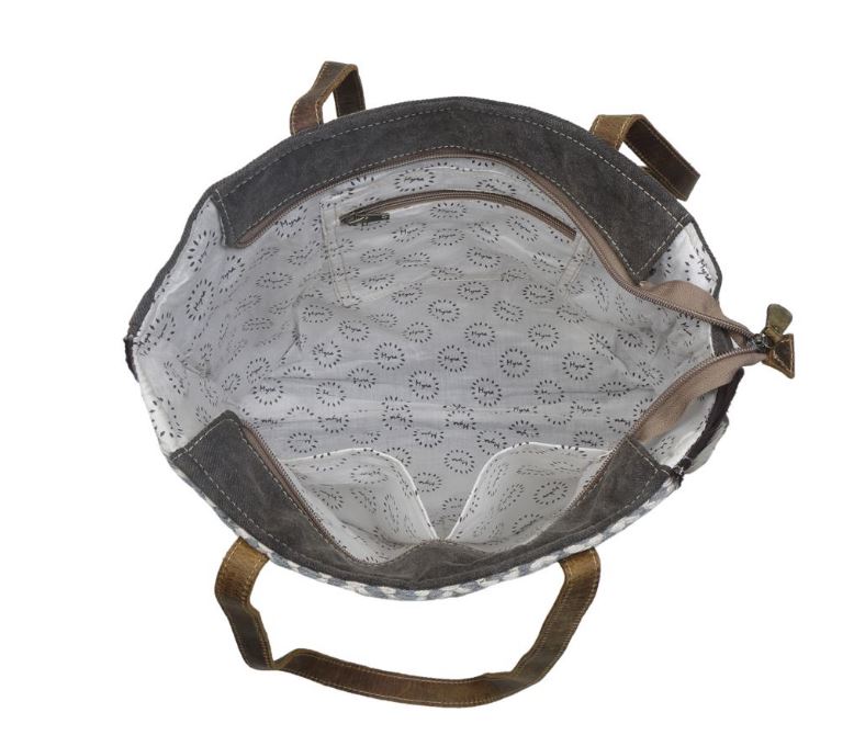 Myra Multipattern Cotton Rug & Hair-on Tote Bag S-3048