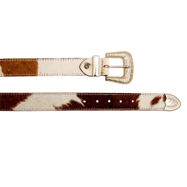 Myra Whoop Cowhair Hairon Women's Leather Western Belt S-6883