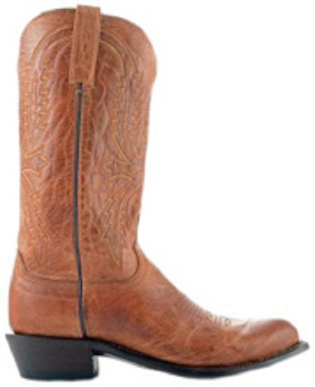 N1547-R4 Tan Mad Dog Goat R Toe 4 Heel Lucchese Mens Cowboy Boots