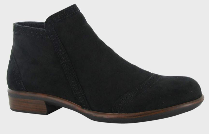 Naot Black Velvet Nubuck Nefasi Womens Short Boots 26065-B12