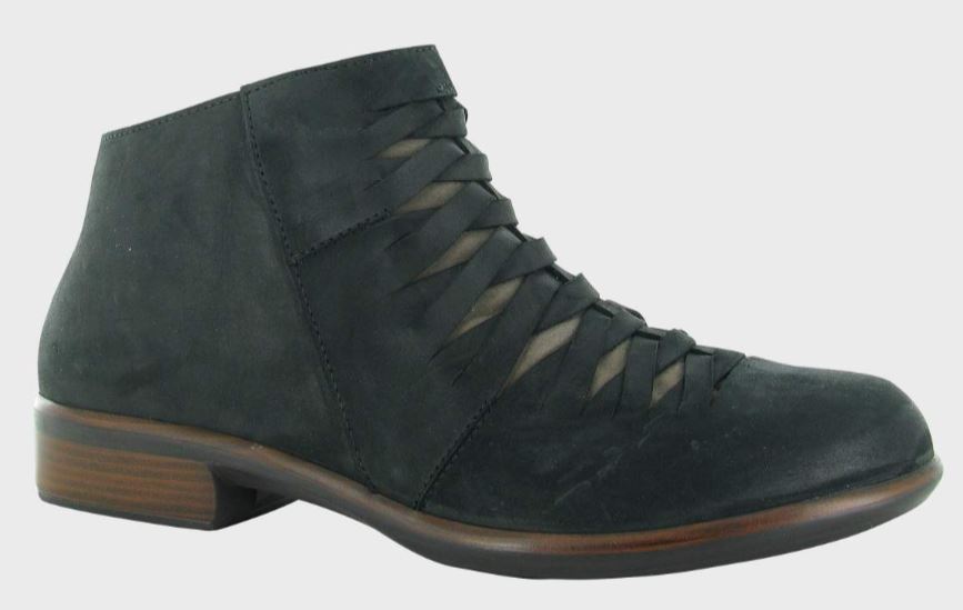 Naot Black Velvet Nubuck/Shiitake Nubuck Leveche Womens Ankle Boots 26048