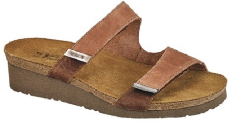 Naot Latte Brown/Saddle Brown Jacey Womens Adjustable Strap Comfort Sandals 7305-SCS