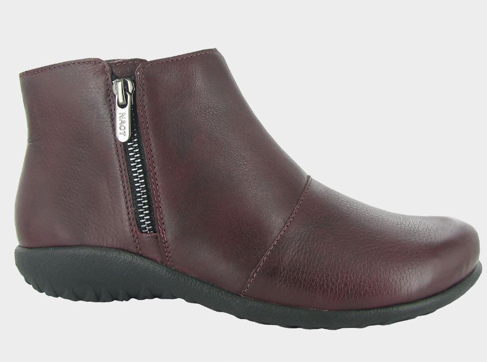 Naot Soft Bordeaux Leather Wanaka Ladies Bootie 11186-CAA