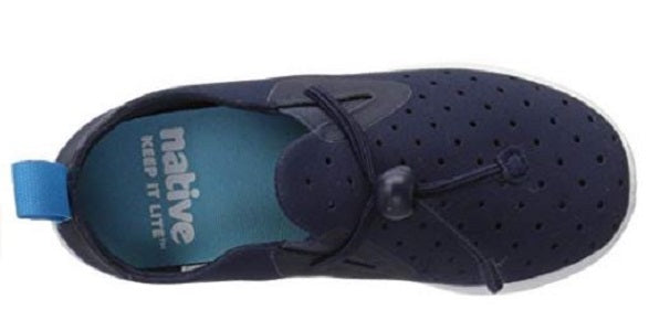 Native Apollo Slip-On Bungee Navy Microfiber Kids Sneaker 23102400-4201