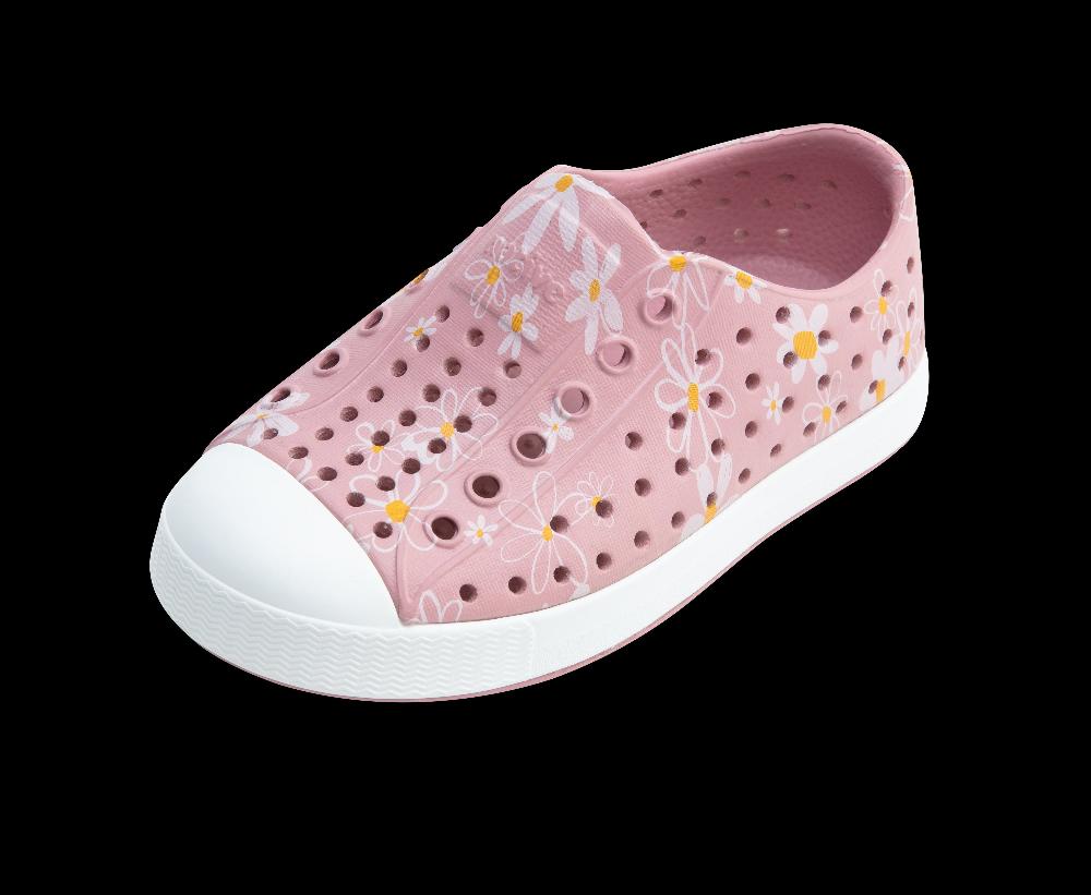 Native Balos Pink/Shell White/Shell Daisy Jefferson Print Little Kids Shoes 13111501-5642-C