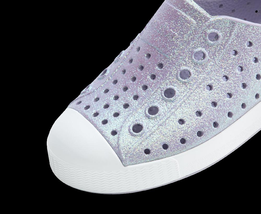 Native Future Purple Bling/Shell White Jefferson Bio-Bling Toddler Shoes (sizes 6-10) F0000252-5032-C