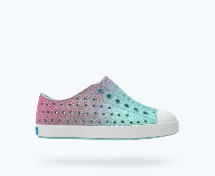 Native Hollywood Hydrangea Bling/Shell White Jefferson Bling Junior (Big Kids) Sneakers 12100112-5635