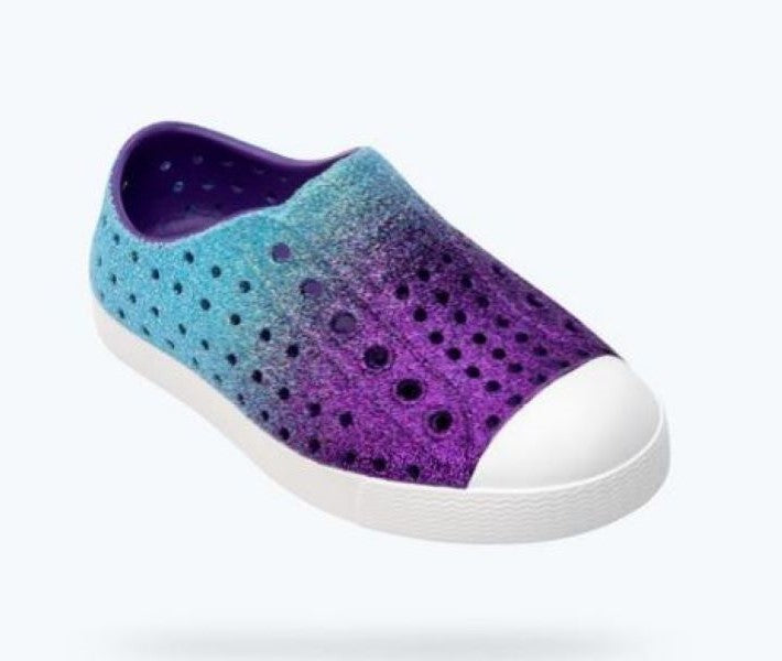 Native Saba Starfish Bling/Shell White Toddler Shoes (sizes 6-8) 13100112-4530