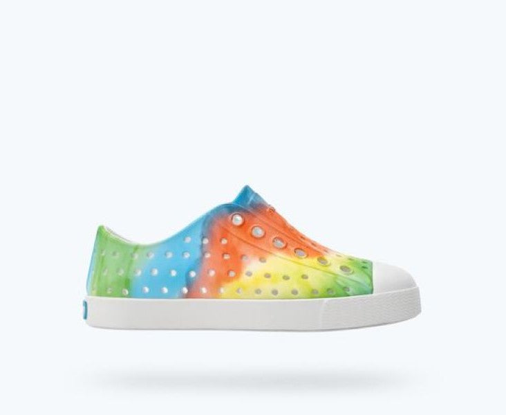 Native Shell White/Shell White/Rain Tie Dye Sugarlite Print Youth (Big Kids) Sneakers 15111501-2055