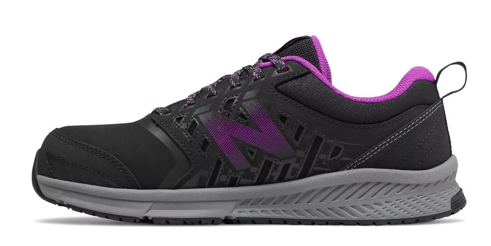 New Balance Black And Purple Alloy Toe Womens Work Shoes WID412P1