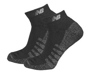 New Balance Black Mens Low Cut Socks with Coolmax 2 Pair N7020-230-2