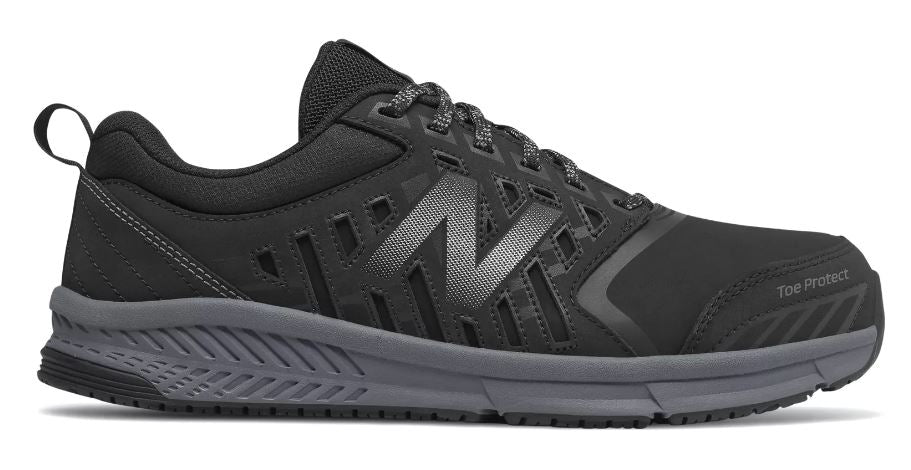 New Balance Black with Silver Alloy Toe Mens Comfort Work Shoes MID412B1