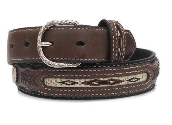 Nocona Kids Conchos And Fabric Southwestern Belt N4415801