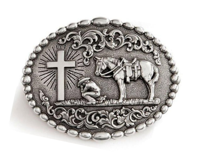 Nocona Praying Cowboy M&F Western Buckle 37374