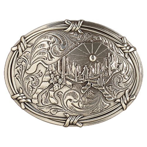 Nocona Silver Bucking Bull Design Buckle 37908