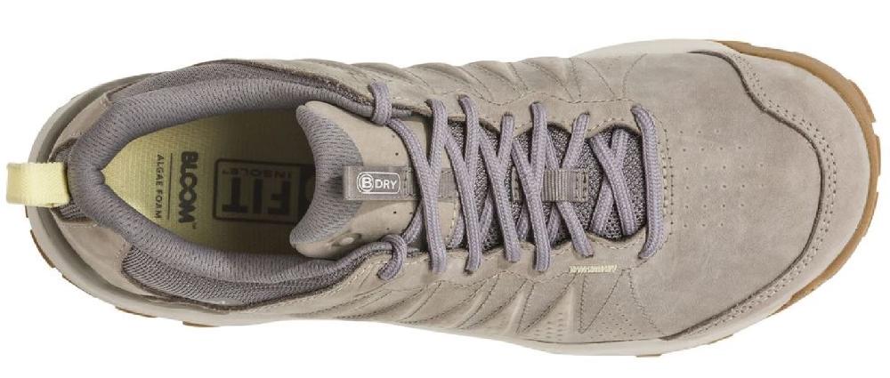 Oboz Gravel Sypes Low Leather Waterproof Womens Hiking Shoes 76102-GRAVEL