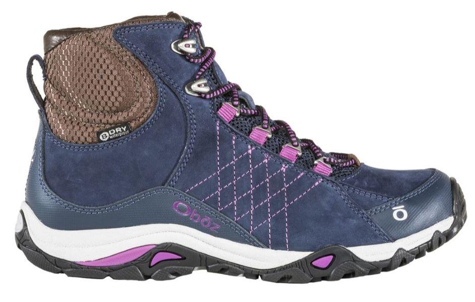 Oboz Huckleberr Sapphire Mid Waterproof Womens Hiking Shoes 70602-HUCKLEBER