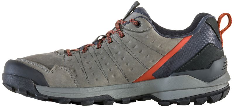 Oboz Steel Sypes Low Leather Waterproof Mens Shoes 76101-STEEL