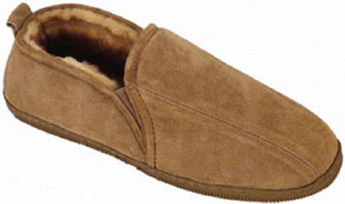 Old Friends Romeo Chestnut/Stony Fleece Slip-On Mens Slippers ROMEO