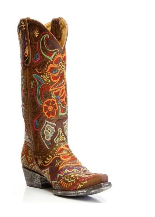 Old Gringo Olivia Floral Embroidered Womens Boots L1629-3