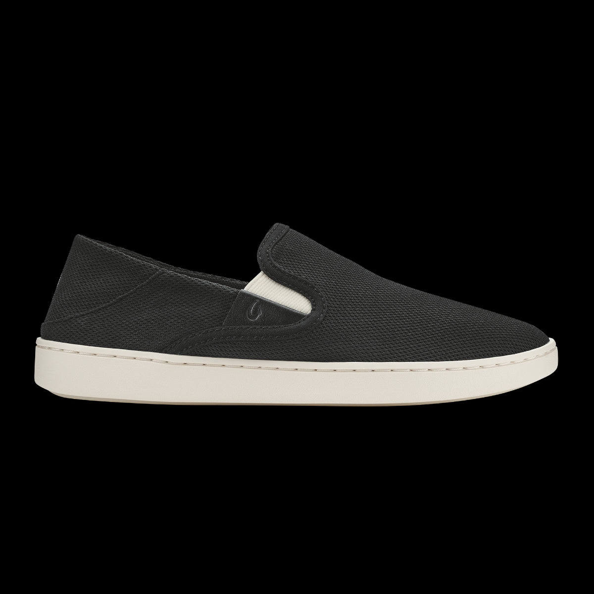 Olukai Black/White Pehuea Women's Breathable Slip-On Shoes 20271-40V2