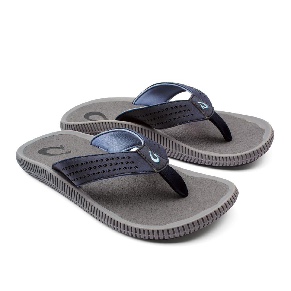 Olukai Blue Depth/Charcoal Ulele Men's Water-Ready Beach Sandals 10435-TF26