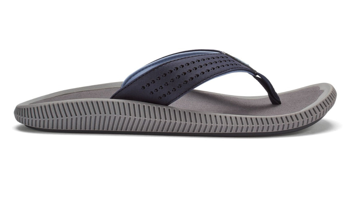 Olukai Blue Depth/Charcoal Ulele Men's Water-Ready Beach Sandals 10435-TF26