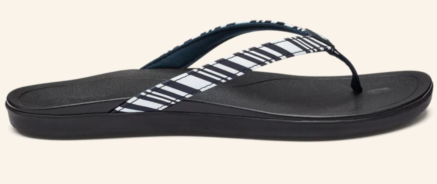 Olukai Blue Depth/Stripe Hoopio Women's Sandals 20294-TFZP
