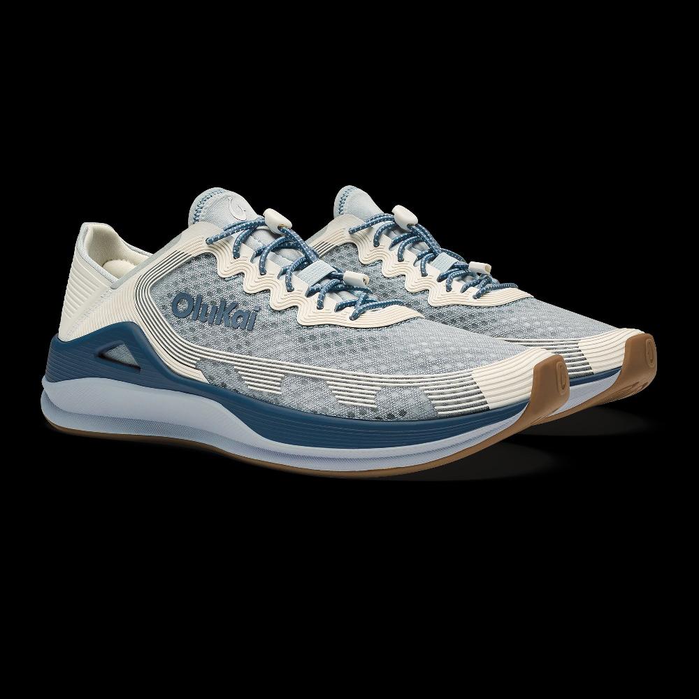 Olukai Blue Pearl/White Sand Ahi Men's Performance Marine Shoes 10554-ELWS