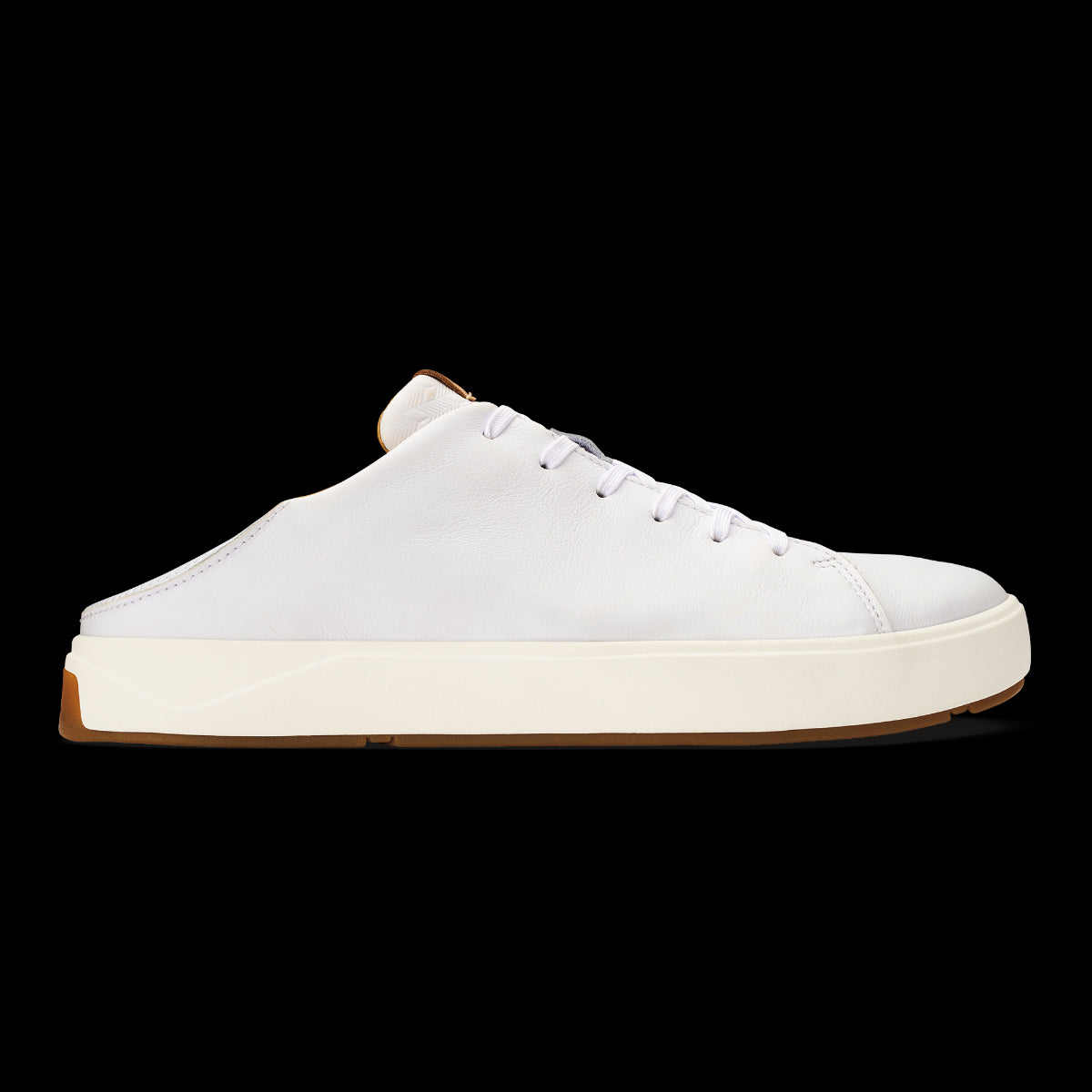 Olukai Bright White Lae'ahi Li 'Ili Men's Waterproof Leather Sneakers 10455-WBWB
