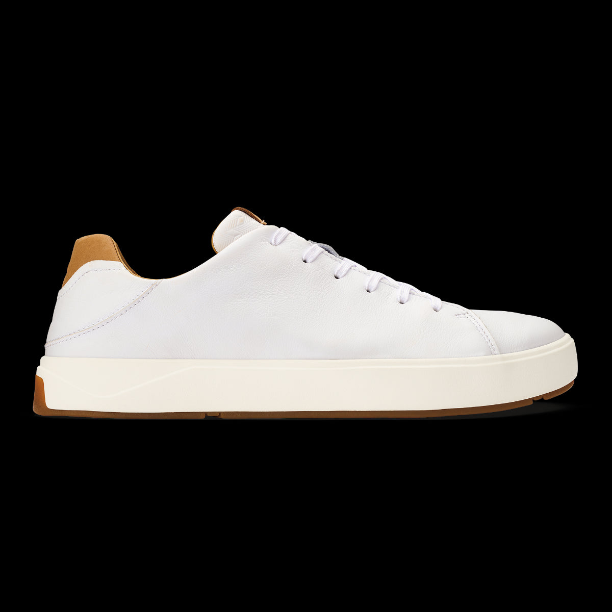 Olukai Bright White Lae'ahi Li 'Ili Men's Waterproof Leather Sneakers 10455-WBWB