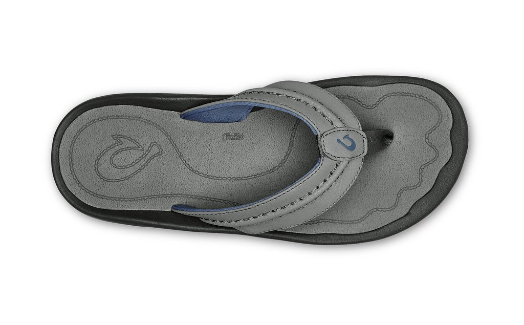 Olukai Charcoal/Charcoal Hokua Mens Beach Comfort Sandals 10161-2626
