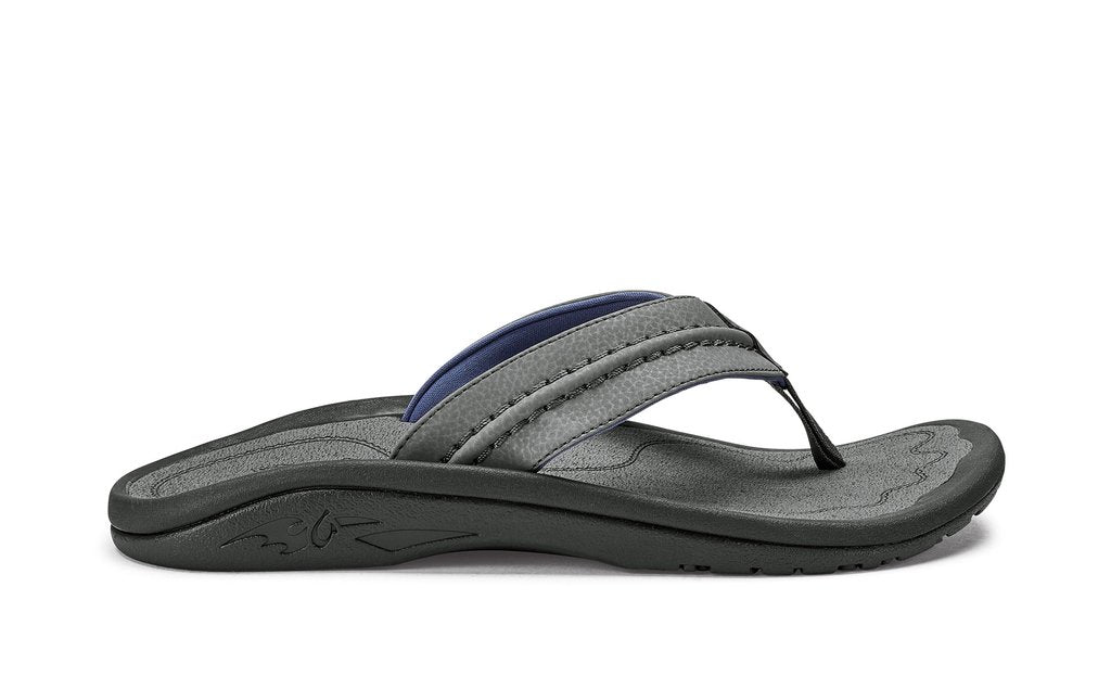 Olukai Charcoal/Charcoal Hokua Mens Beach Comfort Sandals 10161-2626