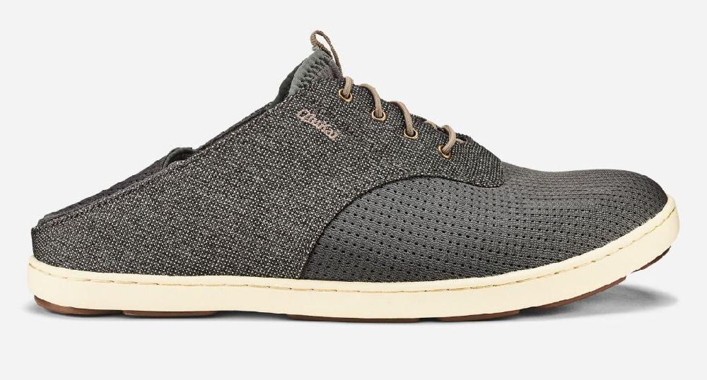 Olukai Charcoal/Clay Nohea Moku Mens Comfort Casual Shoes 10283-2610