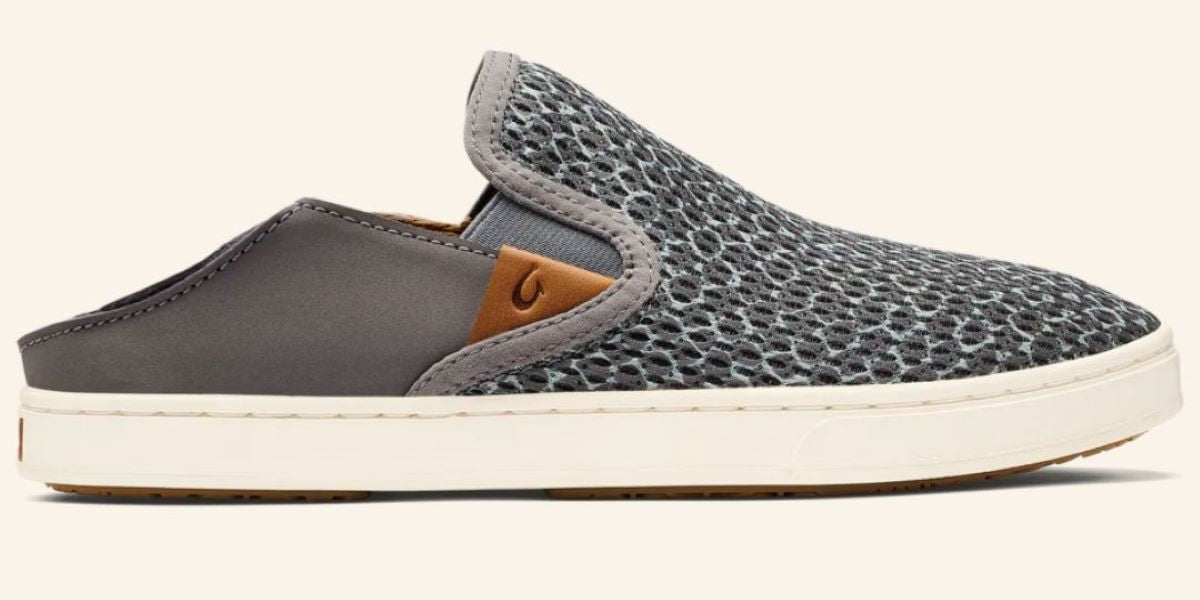 Olukai Charcoal/Mo'o Pehuea Pa'i Women's Slip On Shoes 20360-26XQ