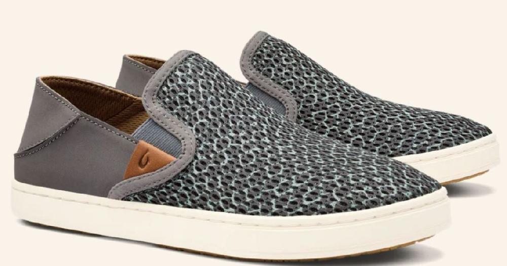 Olukai Charcoal/Mo'o Pehuea Pa'i Women's Slip On Shoes 20360-26XQ