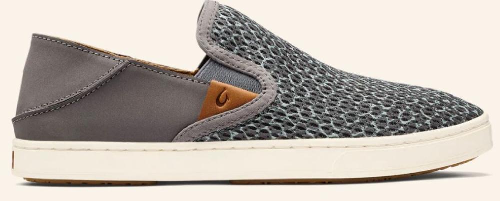 Olukai Charcoal/Mo'o Pehuea Pa'i Women's Slip On Shoes 20360-26XQ