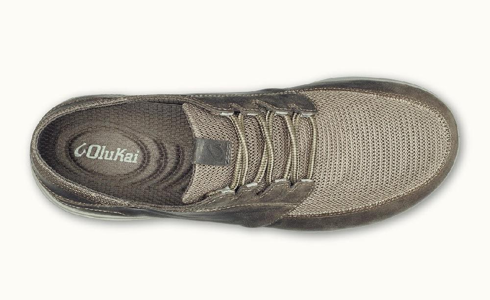 Olukai Clay Makia Lace Mens Comfort Shoes 10362-1028