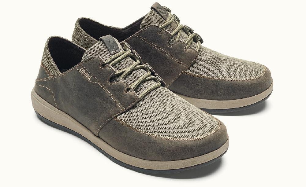 Olukai Clay Makia Lace Mens Comfort shoes 10362-1028