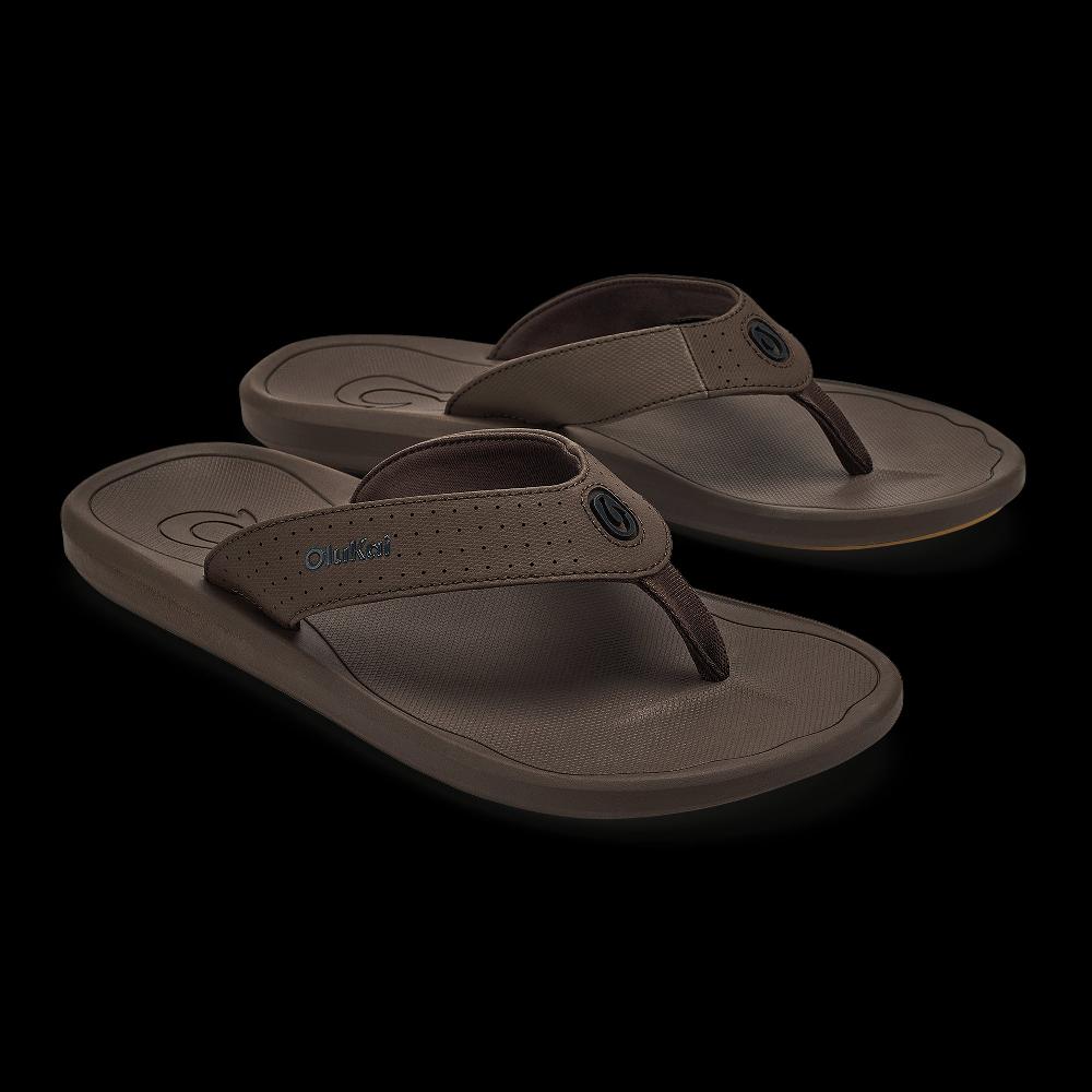 Olukai Dark Java Ki'i Men's Lightweight Beach Sandals 10549-4848