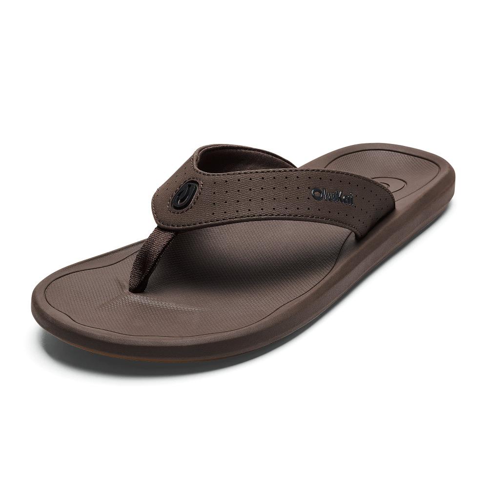 Olukai Dark Java Ki'i Men's Lightweight Beach Sandals 10549-4848