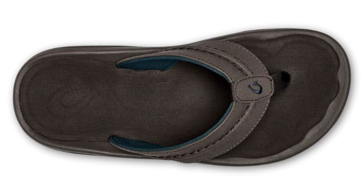 Olukai Dark Wood Hokua Mens Beach Sandals 10161-6363